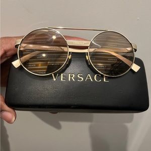 Versace gold framed sunglasses